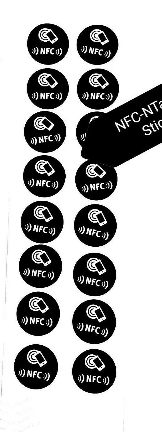 16 x NFC-NTAG215 Sticker zum Aufkleben für alle Smartphones und Amiibo geeignet